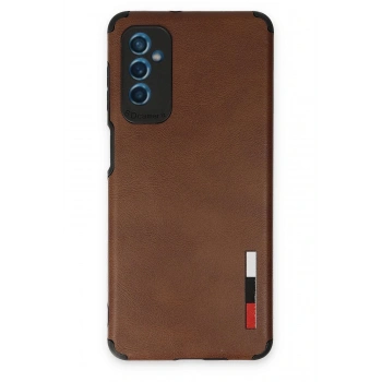 Samsung Galaxy M52 5G Kılıf Loop Deri Silikon - Kahverengi