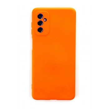 Samsung Galaxy M52 5G Kılıf Nano içi Kadife Silikon - Turuncu