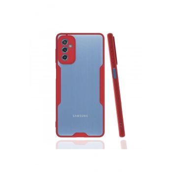 Samsung Galaxy M52 5G Kılıf Platin Silikon - Kırmızı