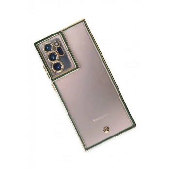 Samsung Galaxy Note 20 Ultra Kılıf Liva Lens Silikon - Yeşil