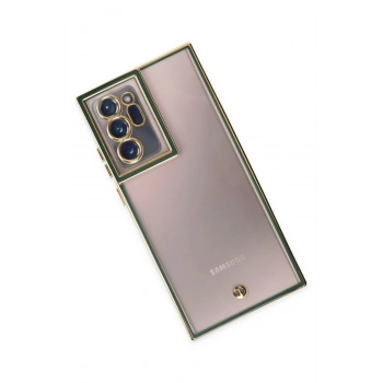 Samsung Galaxy Note 20 Ultra Kılıf Liva Lens Silikon - Yeşil