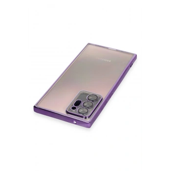 Samsung Galaxy Note 20 Ultra Kılıf Razer Lensli Silikon - Mor