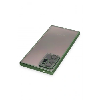 Samsung Galaxy Note 20 Ultra Kılıf Razer Lensli Silikon - Yeşil