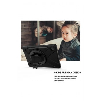 Samsung Galaxy P610 Tab S6 Lite 10.4 Kılıf Amazing Tablet Kapak - Siyah