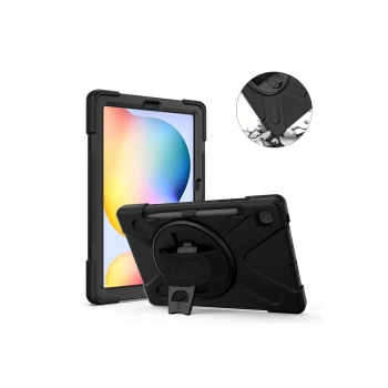 Samsung Galaxy P610 Tab S6 Lite 10.4 Kılıf Amazing Tablet Kapak - Siyah