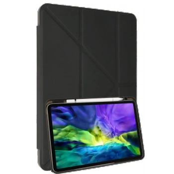 Samsung Galaxy P610 Tab S6 Lite 10.4 Kılıf Kalemlikli Mars Tablet Kılıfı - Koyu Gri