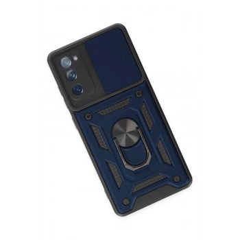 Samsung Galaxy S20 FE Kılıf Pars Lens Yüzüklü Silikon - Lacivert