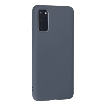 Samsung Galaxy S20 Kılıf Nano içi Kadife Silikon - Gri