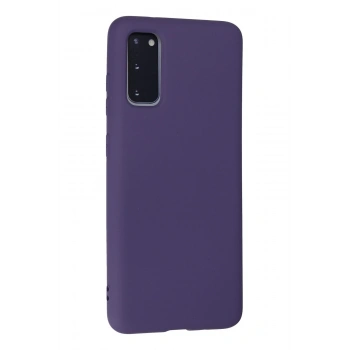 Samsung Galaxy S20 Kılıf Nano içi Kadife Silikon - Mor