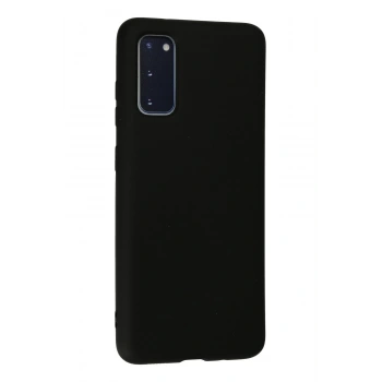 Samsung Galaxy S20 Kılıf Nano içi Kadife Silikon - Siyah