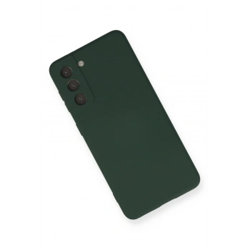 Samsung Galaxy S21 Kılıf Nano içi Kadife Silikon - Koyu Yeşil
