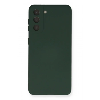 Samsung Galaxy S21 Kılıf Nano içi Kadife Silikon - Koyu Yeşil