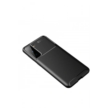 Samsung Galaxy S21 Plus Kılıf Auto Focus Karbon Kapak - Siyah