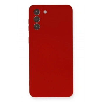 Samsung Galaxy S21 Plus Kılıf Nano içi Kadife Silikon - Kırmızı