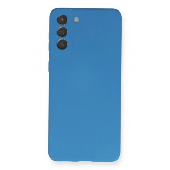 Samsung Galaxy S21 Plus Kılıf Nano içi Kadife Silikon - Mavi