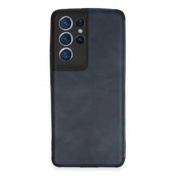 Samsung Galaxy S21 Ultra Kılıf Loop Deri Silikon - Lacivert