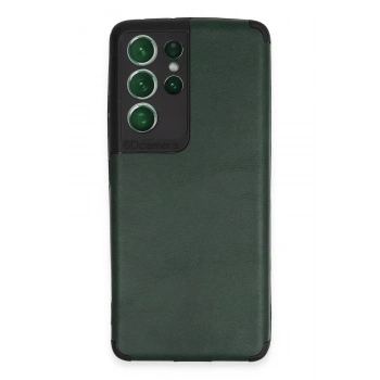 Samsung Galaxy S21 Ultra Kılıf Loop Deri Silikon - Yeşil