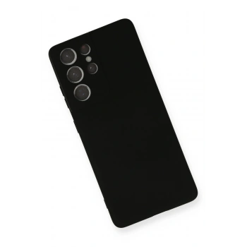 Samsung Galaxy S21 Ultra Kılıf Nano içi Kadife Silikon - Siyah