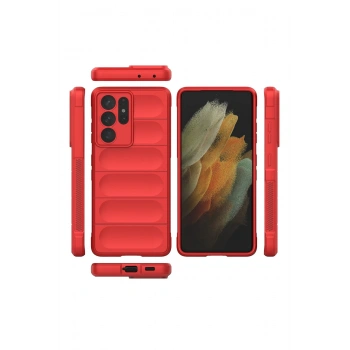 Samsung Galaxy S21 Ultra Kılıf Optimum Silikon - Kırmızı