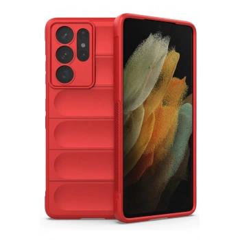 Samsung Galaxy S21 Ultra Kılıf Optimum Silikon - Kırmızı