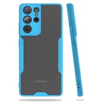 Samsung Galaxy S21 Ultra Kılıf Platin Silikon - Mavi