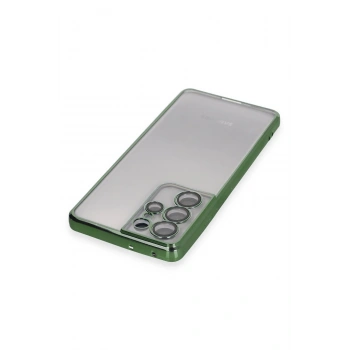 Samsung Galaxy S21 Ultra Kılıf Razer Lensli Silikon - Yeşil
