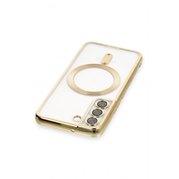 Samsung Galaxy S22 Kılıf Kross Magneticsafe Kapak - Gold