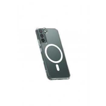 Samsung Galaxy S22 Plus Kılıf Magneticsafe Şeffaf Silikon - Şeffaf
