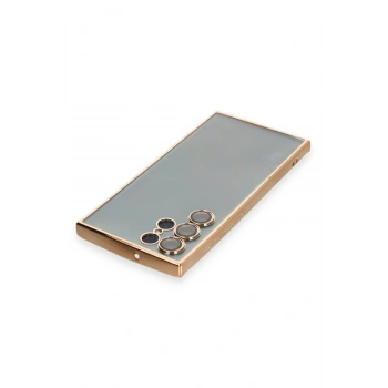 Samsung Galaxy S22 Ultra Kılıf Razer Lensli Silikon - Gold
