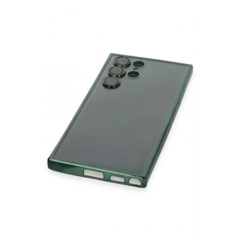 Samsung Galaxy S22 Ultra Kılıf Razer Lensli Silikon - Yeşil