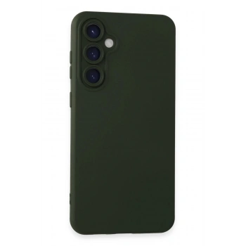 Samsung Galaxy S23 FE Kılıf Nano içi Kadife Silikon - Koyu Yeşil