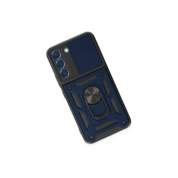 Samsung Galaxy S23 FE Kılıf Pars Lens Yüzüklü Silikon - Lacivert