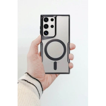 Samsung Galaxy S23 Kılıf Boyi Magsafe Silikon Kapak - Siyah