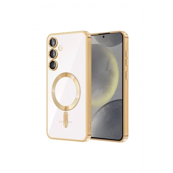 Samsung Galaxy S23 Kılıf Kross Magneticsafe Kapak - Gold