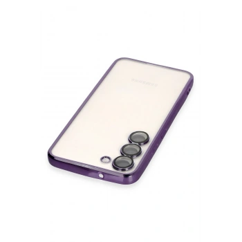 Samsung Galaxy S23 Kılıf Razer Lensli Silikon - Mor