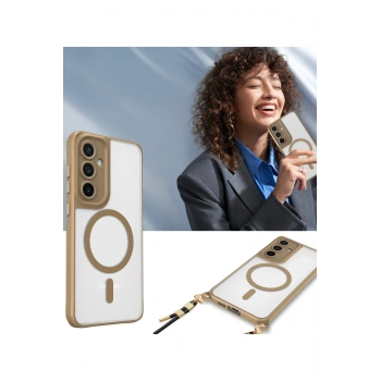 Samsung Galaxy S23 Plus Kılıf Enka Magsafe Silikon Kılıf - Desert