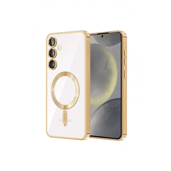 Samsung Galaxy S23 Plus Kılıf Kross Magneticsafe Kapak - Gold