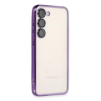 Samsung Galaxy S23 Plus Kılıf Lensli Silikon - Mor