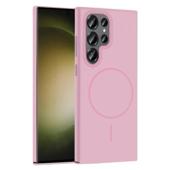 Samsung Galaxy S23 Ultra Broş Magsafe Kapak - Pembe