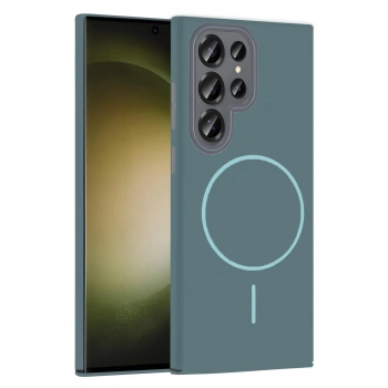 Samsung Galaxy S23 Ultra Broş Magsafe Kapak - Turkuaz