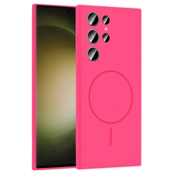 Samsung Galaxy S23 Ultra Kılıf Jully Magsafe Kapak - Fuşya