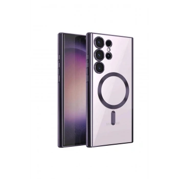 Samsung Galaxy S23 Ultra Kılıf Kross Magneticsafe Kapak - Mor