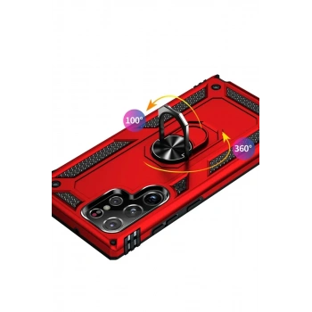 Samsung Galaxy S23 Ultra Kılıf Sofya Yüzüklü Silikon Kapak - Gold