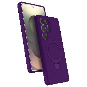 Samsung Galaxy S23 Ultra Regal Magsafe Standlı Kapak - Derin Mor