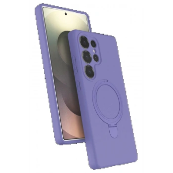Samsung Galaxy S23 Ultra Regal Magsafe Standlı Kapak - Lila