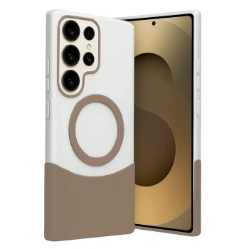 Samsung Galaxy S23 Ultra Velar Magsafe Kapak - Çöl Titanyum