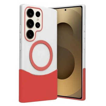 Samsung Galaxy S23 Ultra Velar Magsafe Kapak - Kırmızı