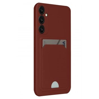 Samsung Galaxy S24 FE Kılıf Kelvin Kartvizitli Silikon - Bordo