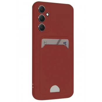 Samsung Galaxy S24 FE Kılıf Kelvin Kartvizitli Silikon - Bordo