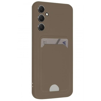 Samsung Galaxy S24 FE Kılıf Kelvin Kartvizitli Silikon - Kahverengi